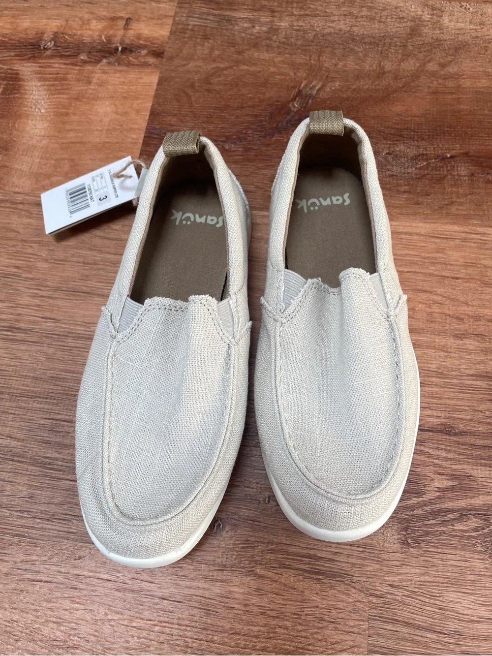 Sanuk Sidewalk Surfer Lite Hemp Slip On Shoes Kids Size 3 NEW NWT